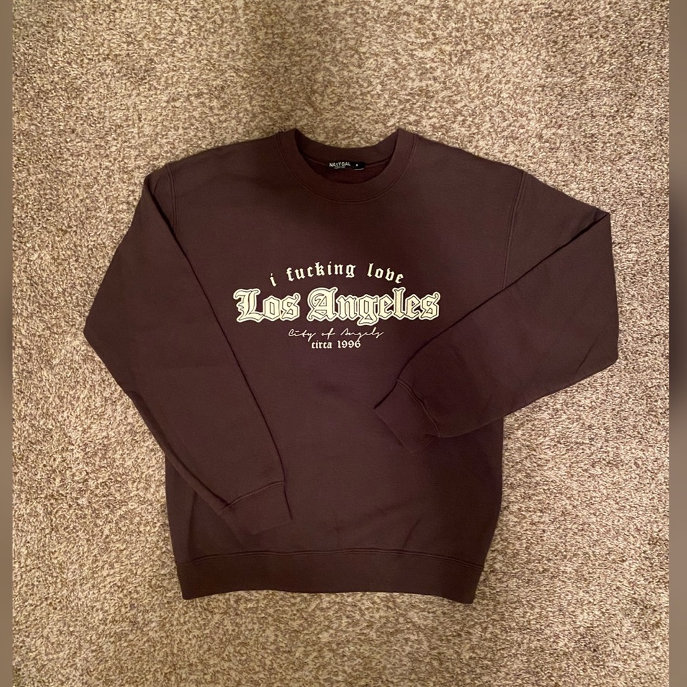 NASTY GAL I f*cking love LA Crew neck sweater